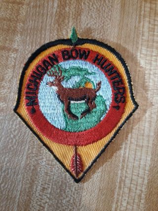 Vintage Michigan Bow Hunters Hunting Patch Archery 50 