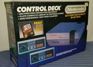 Vintage 1986 Nintendo Nes Control Deck System Box & Styrofoam Only 86