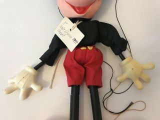 Vintage 1977 Walt Disney Mickey Mouse Marionette Puppet Toy 11 