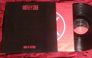 Vintage Lp Vinyl Album Motley Crue Shout At The Devil 1983 Elektra 1st Issue Nm