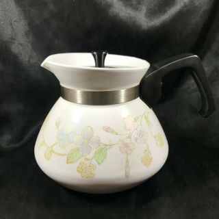 Vintage Corning Ware Teapot Pastel Bouquet