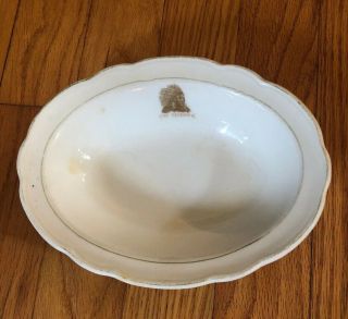 Vtg ‘the Mohawk’ O.  P.  Co.  Syracuse China Oval Bowl 7” Indian Restaurantware 1920