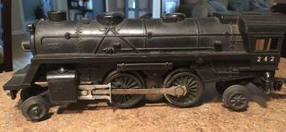 Vintage Lionel 242 Locomotive Engine & “penn Central Coal Tender.  Railroad