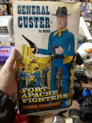 Vtg Marx Best Of The West General Custer Fort Apache Fighters Figure Accessories