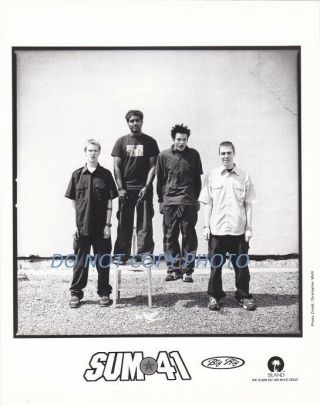 Vintage Sum 41 Band 8x10 Publicity Press Photo 1990 