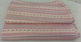 Vintage ticking Pillow Covers,  Pink with Roses,  Zipper Openings,  Cottage 3