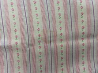Vintage ticking Pillow Covers,  Pink with Roses,  Zipper Openings,  Cottage 4