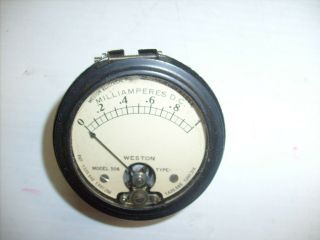 Vintage Weston Milliamperes Dc Panel Meter No.  506 Range 0 - 1 Ham Radio