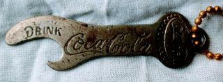 Vintage Coca Cola Bottle Opener Usa Marked Keychain Early/mid Century Vaughan