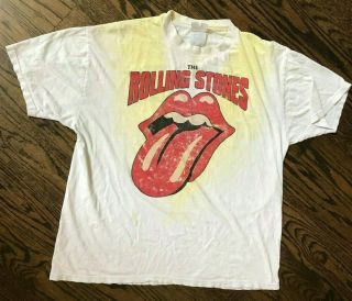Vintage Rolling Stones Bridges To Babylon Concert Tour 1997 T Shirt Tee Xl 46 - 48