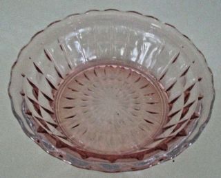 Vintage Jeanette " Windsor Pink " Depression Glass Fruit/dessert Bowl 4 3/4 "