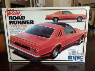 Vintage Plymouth Volare Road Runner Pak 1977 Mpc 1/25 Open Box