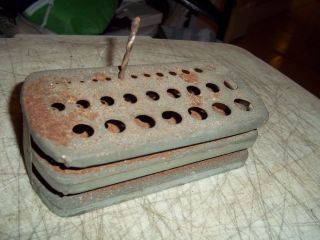 Vintage Drill Bit Metal Holder Rack Storage Caddy 5 - 3/4x2 - 3/4x2 " T Holds 29 Bits
