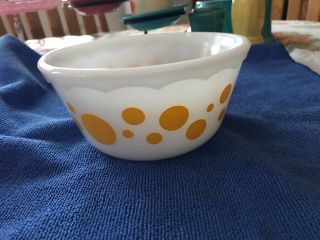 Vintage Small Yellow Polka Dot Bowl.