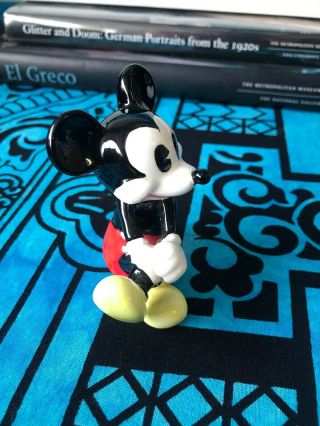Mickey Mouse Ceramic Japan Sitting Figurine Vintage Retro Cartoon 4