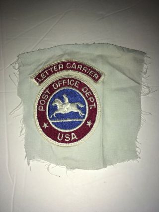 Vintage USPS US Mail Postal Service Post Office Letter Carrier Patch 1965 - 1970 2