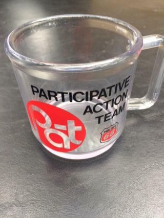 Vintage 1990s Phillips 66 Participative Action Team Plastic Coffee Cup Mug Pat