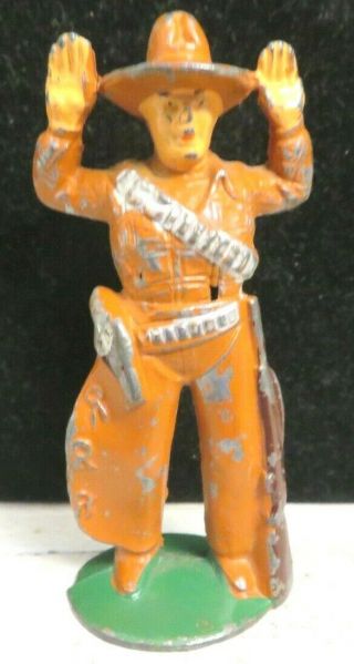Vintage Manoil Lead Toy Figure Cowboy With Hands Up M - 032