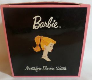 Vintage Barbie Nostalgic Watch Wristwatch & Hat Box Tin Avon Mattel - Use