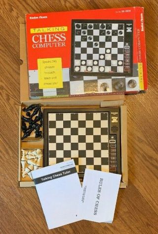Vintage Radio Shack Talking Chess Computer Game Tutor 60 - 2255 S 2
