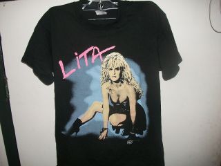 Lita Ford - Vintage - Backstage Pass - Tour Shirt - 1988