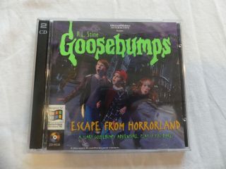 Goosebumps Escape From Horrorland Pc Disc Cd - Rom (1996) Vintage Video Game