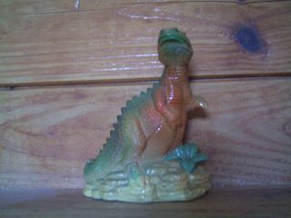 (a41) Vintage " Small World " 1987 Plastic T - Rex Dinosaur Coin Bank (pre - Owned)