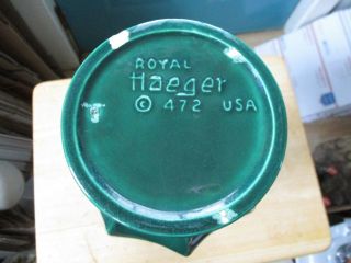 Vintage Green Royal Haeger 472 Paneled Sides 14 