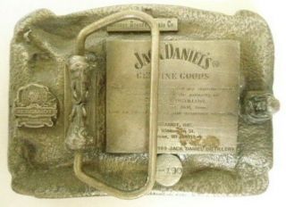1989 Jack Daniel ' s Old Time Hand Made Tennessee Whiskey Belt Buckle VG 2
