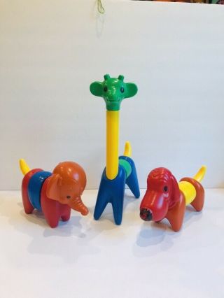 Tupperware Tupper Toys Vintage Zoo - It - Yourself Animal Set Elephant Dog Giraffe
