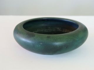 Vintage Arts and Crafts Matte Green Pottery Bowl 3