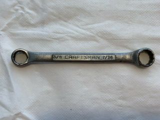 Vintage Craftsman V Series Stubby Double Box End Wrench 3/8” & 7/16 12 Point