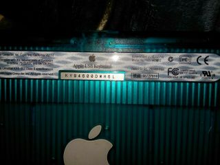 Vintage 1999 Apple Computer USB Keyboard M2452 Teal Bondi Aqua Blue iMac 3