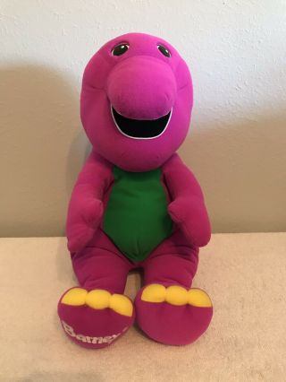 Vintage Barney The Talking Purple Dinosaur 1996 Lyons Stuffed Plush Animal Toy