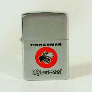 Vintage Zippo Lighter Tinnerman Speed Nuts Advertising From 1960