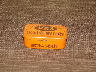 VINTAGE AD Y & S LICORICE WAFERS COUGHS & COLDS MEDICINE TIN BOX 3