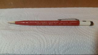 Vintage " Ih,  Sedgwick County Equipment Witchita,  Kansas " Mech Pencil