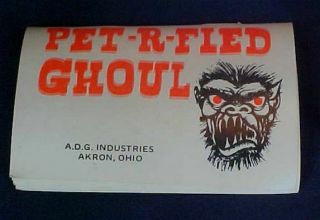 Vintage Transylvania Pet - R - Fied Ghoul Pet Rock Orignal Box 1976 ADG Akron OH 3