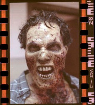 Ha5t Vintage Day Of The Dead George Romero Movie Film Makeup Art Negative Photo