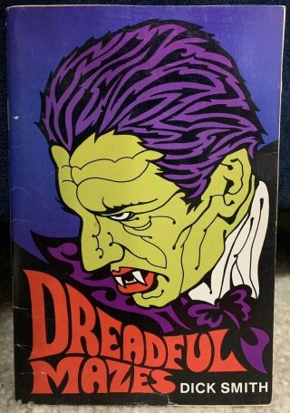 Dreadful Mazes,  1980 Monster Maze Book - Wolfman,  Dracula,  Mad Scientist Vintage