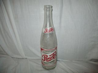 Vintage Pepsi Cola Soda Pop Glass Bottle Embossed 12 Oz.  York,  York