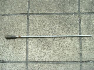 Gas Grill Chrome Plated Rotisserie Spit Rod 25 " Long With Handle Vintage