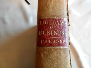 Vintage 1870 Laws Of Business For All The States Of The Union Book By Parsons