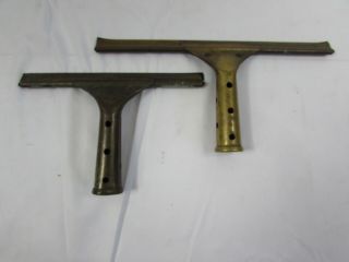 Pair Vintage Ettore Steccone Products Master Service Station Squeegees All Brass