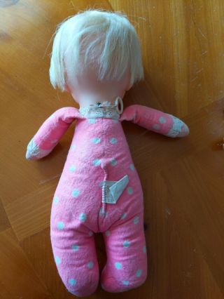 Vintage Mattel Pink Polka Dot Drowsy Doll Has String Doesn ' t Talk 2
