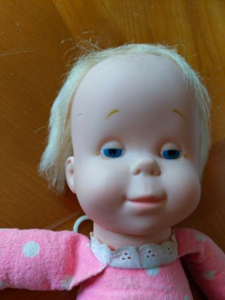 Vintage Mattel Pink Polka Dot Drowsy Doll Has String Doesn ' t Talk 3