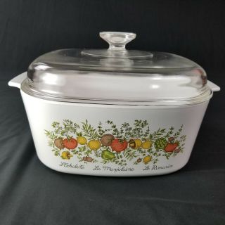 Spice Of Life Corning Ware 5 Liter Vtg Casserole Dish With Lid A 5 B