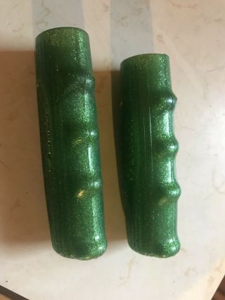 Vintage Schwinn Approved Green Glittery Handle Bar Grips 4