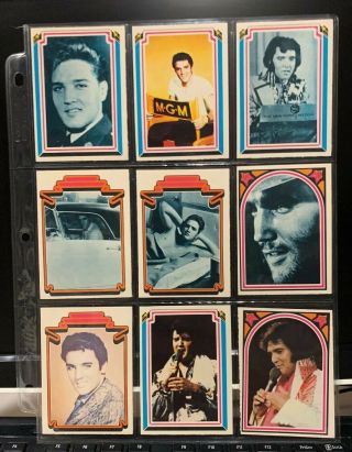 Vintage 1978 Boxcar Enterprises Full 66 Card Elvis Set Vg - Ex