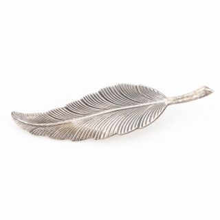 Vtg Sterling Silver - Beau Etched Feather Leaf Brooch Pin - 3.  5g